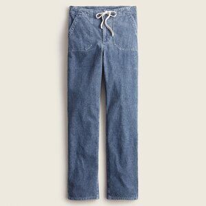 J.Crew Tie-Waist Camp Pant in Indigo Corduroy (Large + Tall)